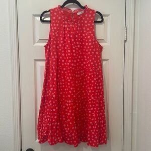 Pink and red polka dot LOFT dress with 2 pockets